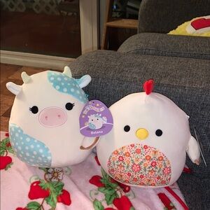 Easter Squishmallows Bundle Belana Cow Todd Chicken